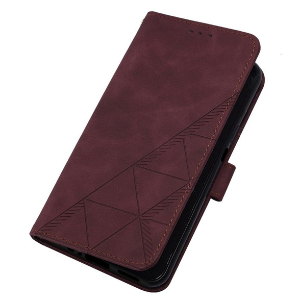 Infinix Note 12 Pro 4G Crossbody 3D Embossed Flip Leather Phone Case(Wine Red)