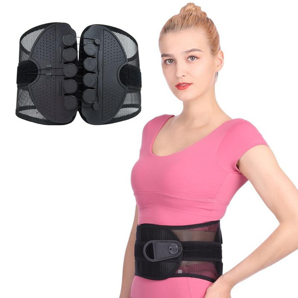 Adjustable Breathable Mesh Lumbar Support Belt, Specification: M(Black)