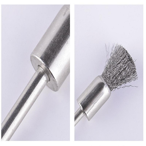 10 PCS Wire Brush Metal Descaling Polishing Brush To Remove Oxide Layer Flat Polishing Brush, Style:Pen Shape 38MM