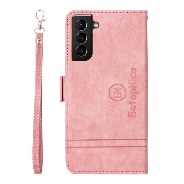 Samsung Galaxy S21+ 5G BETOPNICE Dual-side Buckle Leather Phone Case(Pink)