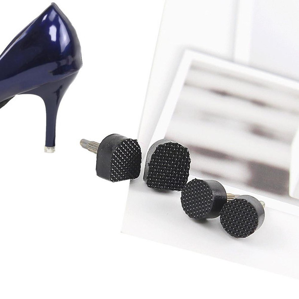 High Heels Heel Studs Mute Wear-resistant Replacement Heel, Color: Black (30 In 1)