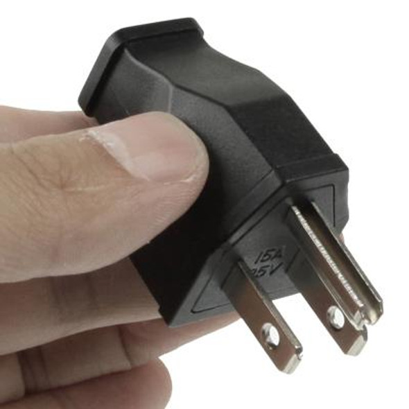 US Plug Male AC Wall Universal Travel Power Socket Plug Adaptor(Black)