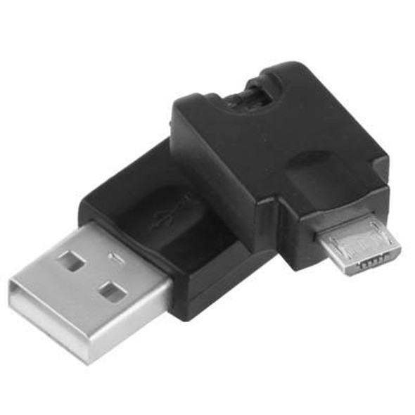 USB 2.0 AM to Micro USB 360 Degree Swivel Adapter for Galaxy S IV / i9500 / S III / i9300 /Note II / N7100 / i9220 / i9100 / i9082 / Nokia / LG / BlackBerry / HTC One X /Amazon Kindle / Sony Xperia etc(Black)