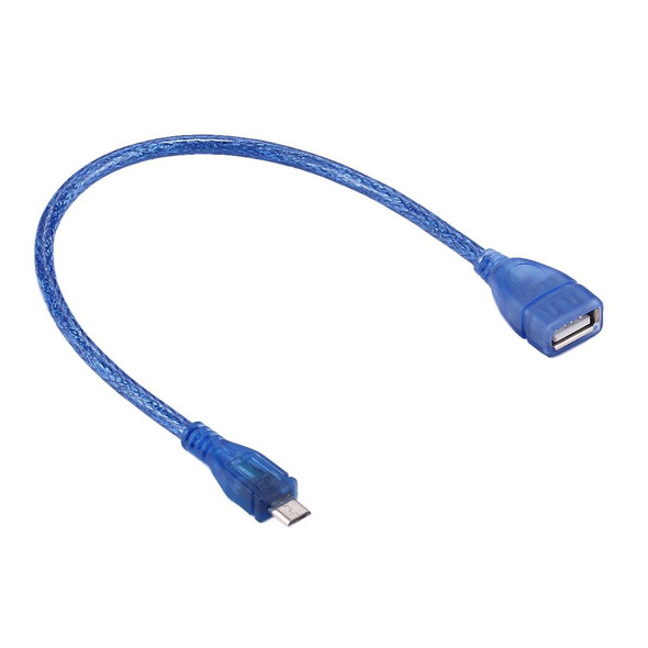 29cm Micro USB Male to USB 2.0 Female OTG Converter Adapter Cable for Samsung Galaxy S7 & S7 Edge / LG G4 / Huawei P8 / Xiaomi Mi4 and other Smartphones (Blue)