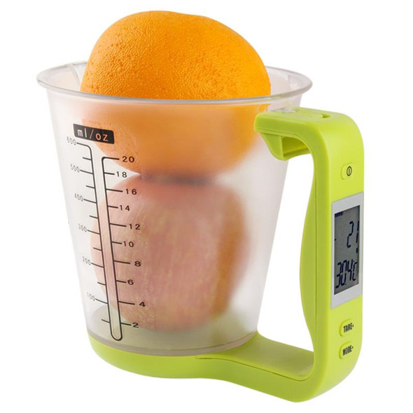 Digital Scale with Measuring Cup / Thermometer(Green)