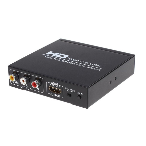 NK-10II HDMI to HDMI/CVBS /AV Scaler Box Video Converter(Black)