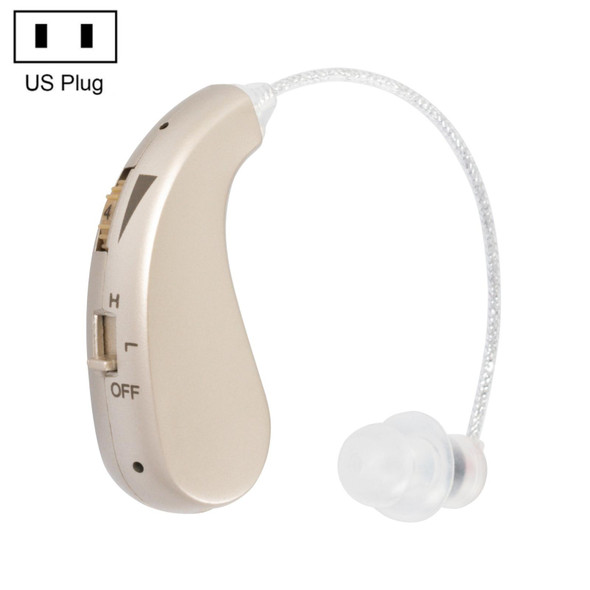 Portable Rechargeable Invisible Hearing Aid US Plug(Gold)