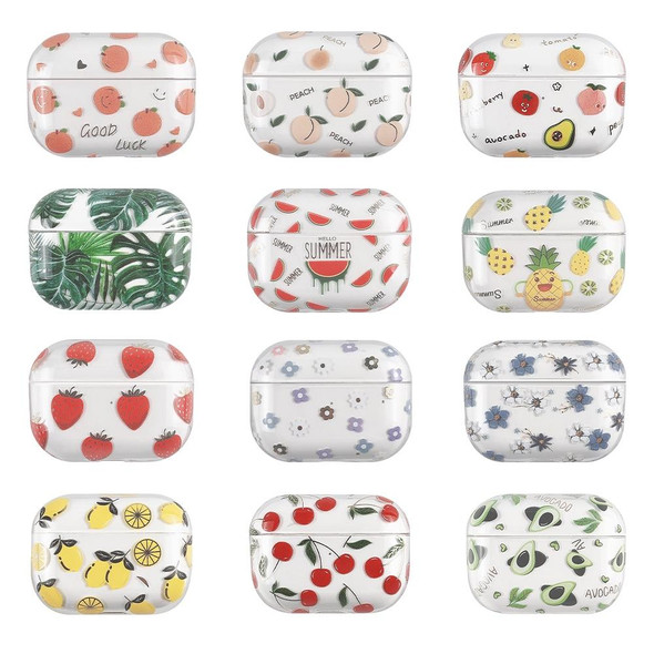 AirPods Pro 2 Bronzing Fruit Pattern PC Earphone Hard Protective Case(Fruit Platter)