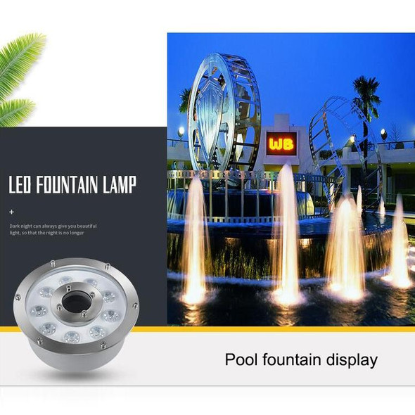 9W Landscape Ring LED Aluminum Alloy Underwater Fountain Light(Warm Light)