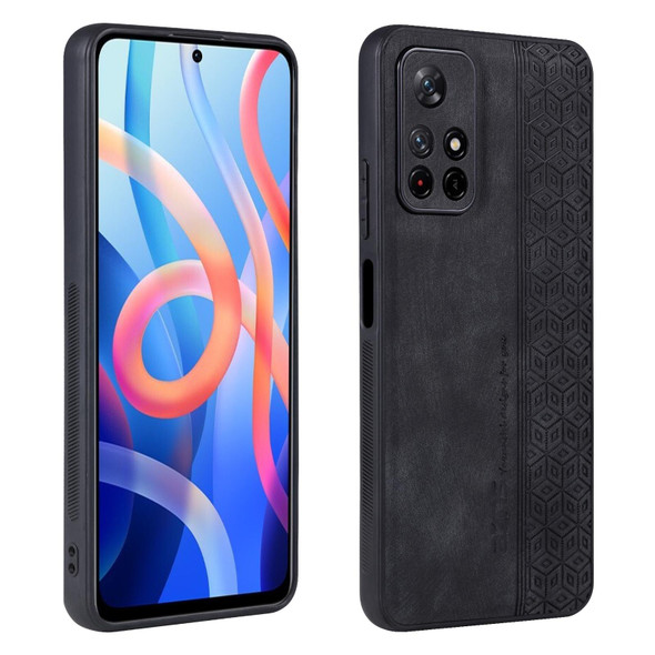 Xiaomi Redmi Note 11T 5G AZNS 3D Embossed Skin Feel Phone Case(Black)