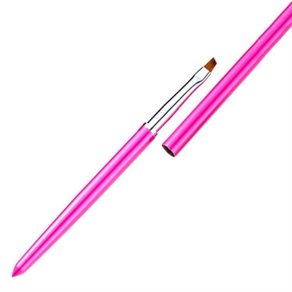 Nail Brush Color Painting Flower Carving Pen Pull Pen Light Therapy Gel Pen Flat Head Pen Nail Pen(Rose Red)