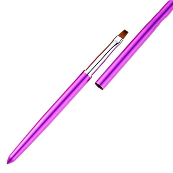 Nail Brush Color Painting Flower Carving Pen Pull Pen Light Therapy Gel Pen Flat Head Pen Nail Pen(Purple)