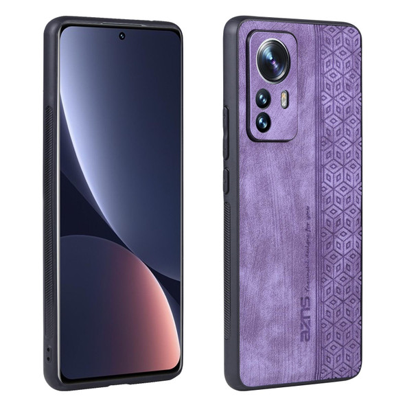 Xiaomi 12 / 12S / 12X AZNS 3D Embossed Skin Feel Phone Case(Purple)