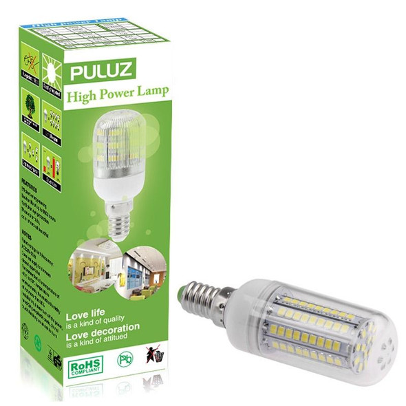 E14 8.0W 420LM Corn Light Lamp Bulb, 102 LED SMD 2835, White Light, AC 220V, with Transparent Cover