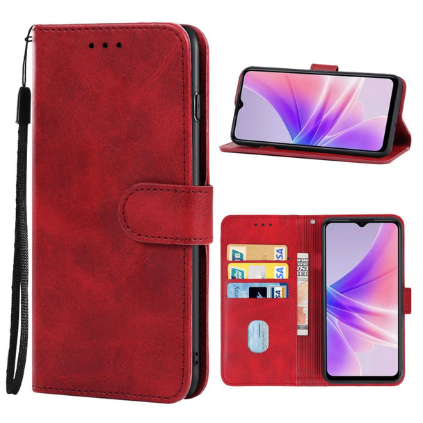 OPPO A77s Leather Phone Case(Red)