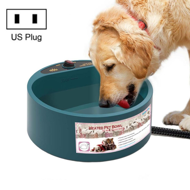 Pet Heating Bowl Cat And Dog Food Tray Automatic Constant Temperature And Heat Preservation Water Bowl, Plug Type:US Plug 110-130V