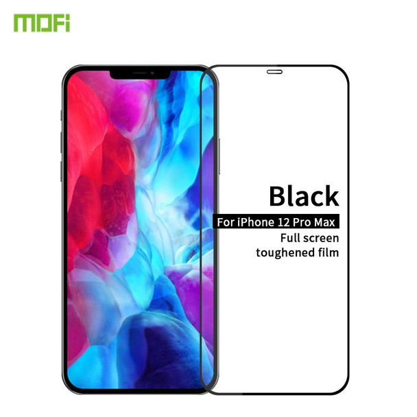 iPhone 12 Pro Max MOFI 9H 2.5D Full Screen Tempered Glass Film(Black)