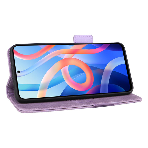 Xiaomi Redmi Note 11S / Poco M4 Pro 5G Magnetic Clasp Flip Leather Phone Case(Purple)