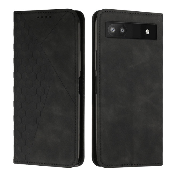 Google Pixel 6a Skin Feel Magnetic Leather Phone Case(Black)