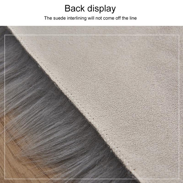 Luxury Rectangle Square Soft Artificial Wool Sheepskin Fluffy Rug Fur Carpet, Size:45x45cm(Coffee)