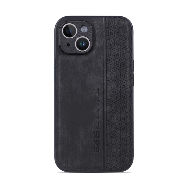 iPhone 13 AZNS 3D Embossed Skin Feel Phone Case(Black)