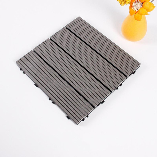 Outdoor Plastic Wood Waterproof Anti-corrosion Splicing Floor(Grey)