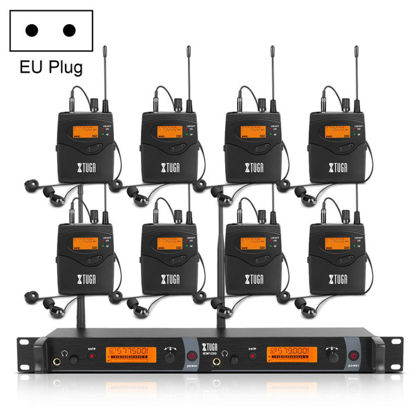 IEM1200 Wireless Transmitter 8 Bodypack Stage Singer In-Ear Monitor System(EU Plug)