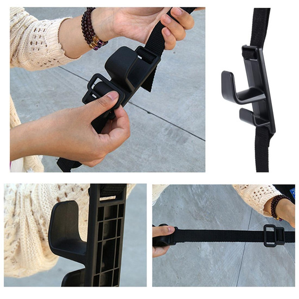 SHUNWEI SD-2512 Car Headrest Hook Universal Adjustable Car Back Seat Headrest Hanger Holder Hook for Bag Purse Cloth Grocery(Black)
