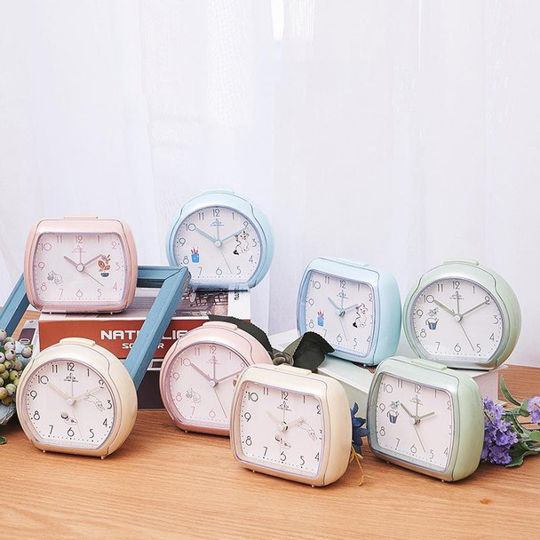 Cute Children Small Alarm Clock Bedside Night Light Clock(A306 Beige)