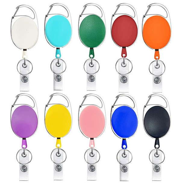 3 PCS 68cm Retractable Pull Badge Reel Zinc Alloy ID Lanyard Name Tag Card Badge Holder(Pink)