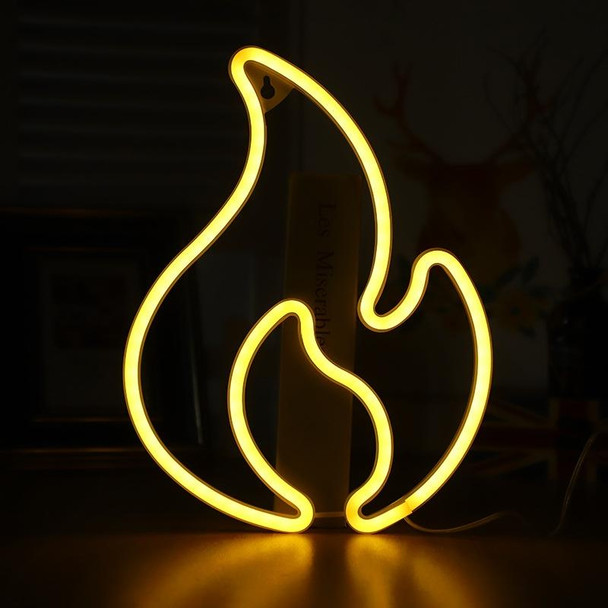 NHD-HY-01 USB Neon LED Flame Shape Party Decorative Lights(Warm White)