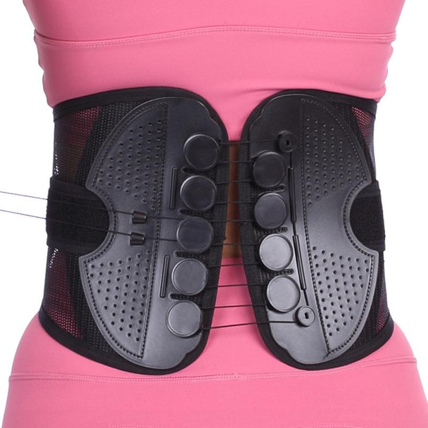 Adjustable Breathable Mesh Lumbar Support Belt, Specification: XXL(Black)