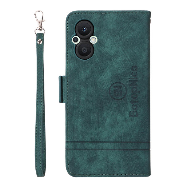 OPPO Reno 7Z 5G BETOPNICE Dual-side Buckle Leather Phone Case(Green)