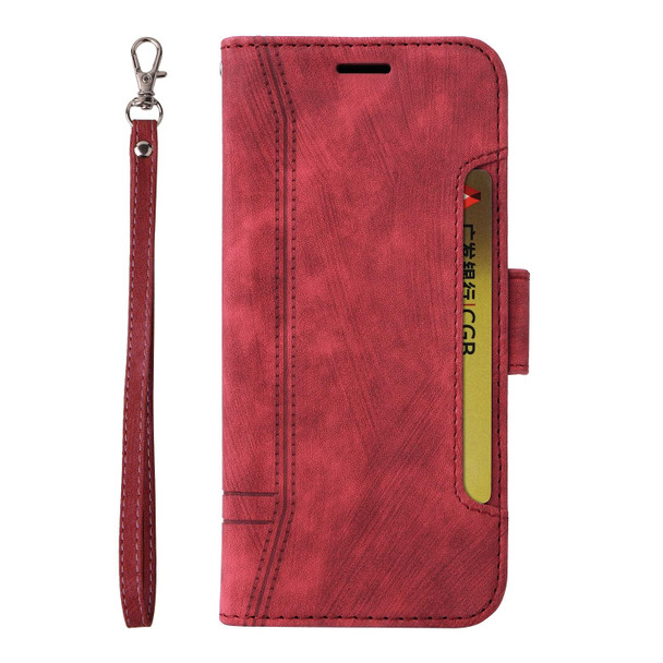 Realme C21 BETOPNICE Dual-side Buckle Leather Phone Case(Red)