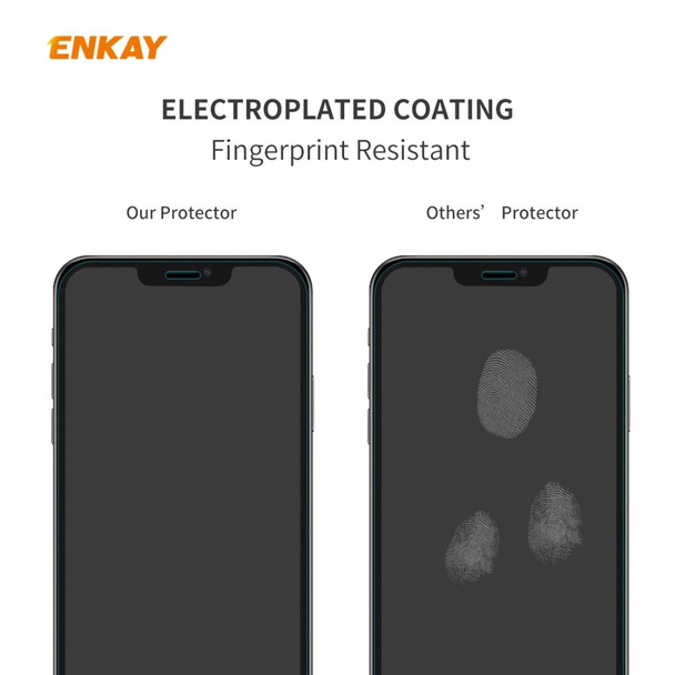 iPhone 12 / 12 Pro 2pcs ENKAY Hat-Prince 0.26mm 9H 2.5D Curved Edge Explosion-proof Tempered Glass Film