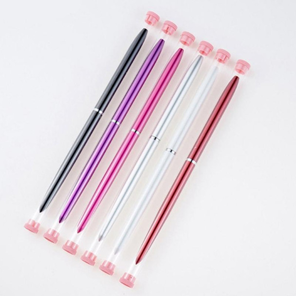 Nail Brush Color Painting Flower Carving Pen Pull Pen Light Therapy Gel Pen Flat Head Pen Nail Pen(Silver)