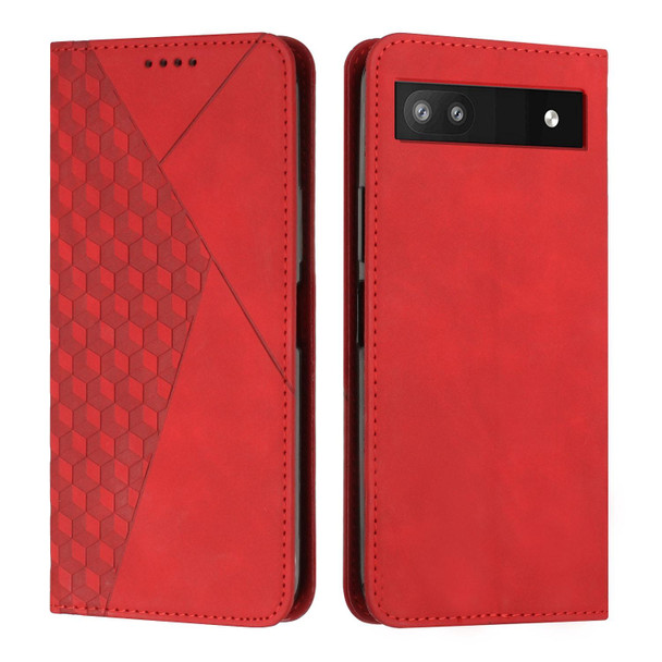 Google Pixel 6a Skin Feel Magnetic Leather Phone Case(Red)