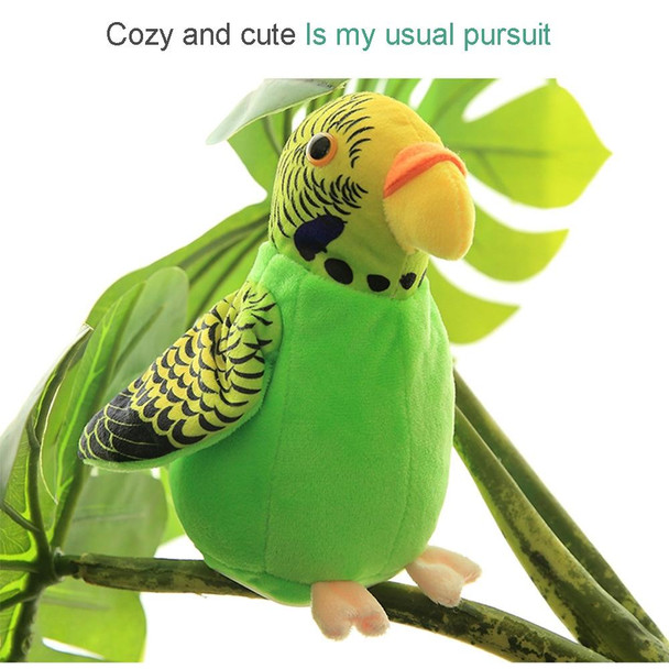 Plush Toy Parrots Recording Talking Parrots Will Twist the Fan Wings Children Toys, Size:Height 18cm(Red)