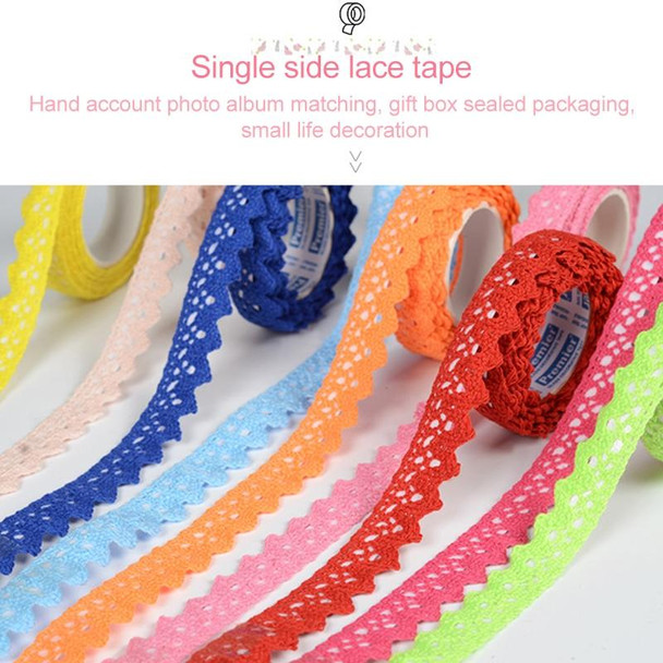 5 PCS Cotton Lace Fabric White Crochet Lace Roll Ribbon Knit Adhesive Tape Sticker Craft Decoration Stationery Supplies(Coffee)