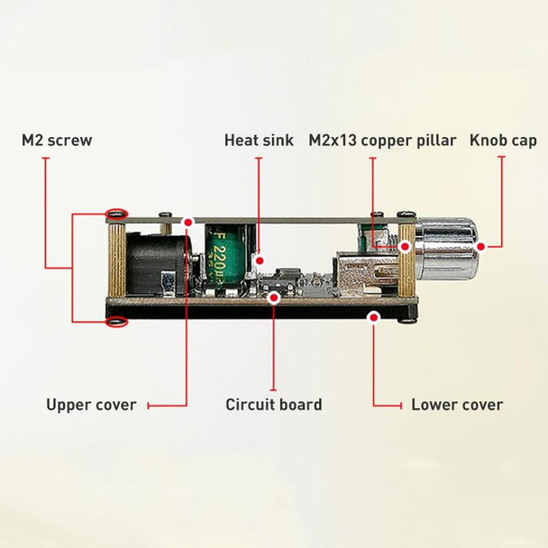 50W MP3 Stereo Audio Digital Power Amplifier Board Bluetooth Amplifier Module, with Shell