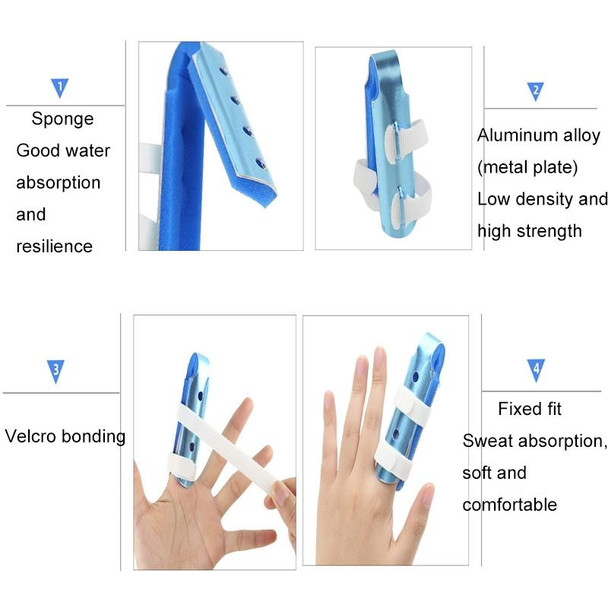 5 PCS Finger Joint Orthotic Device With Fixed Splint(L)