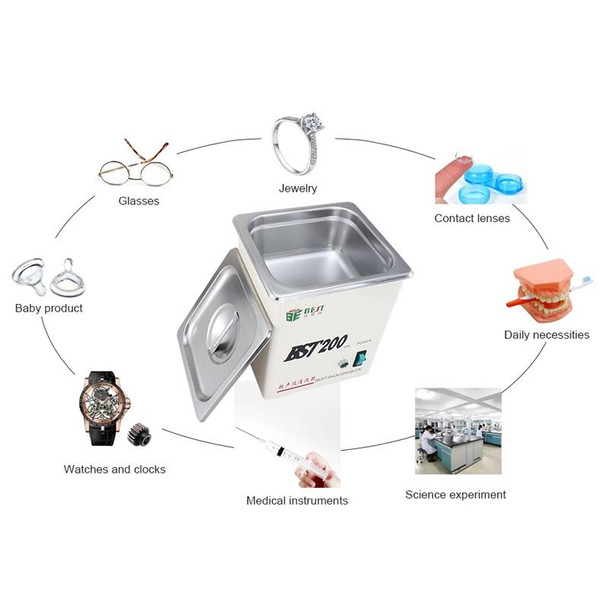 BEST-200 1.5L Stainless Steel Ultrasonic Cleaner (Voltage 220V)