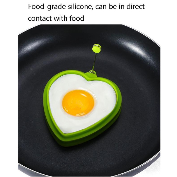 10 PCS Food Grade Silicone Heart-Shaped Omelette Pancake Mold Poached Egg Mold(Heart-shaped Orange)