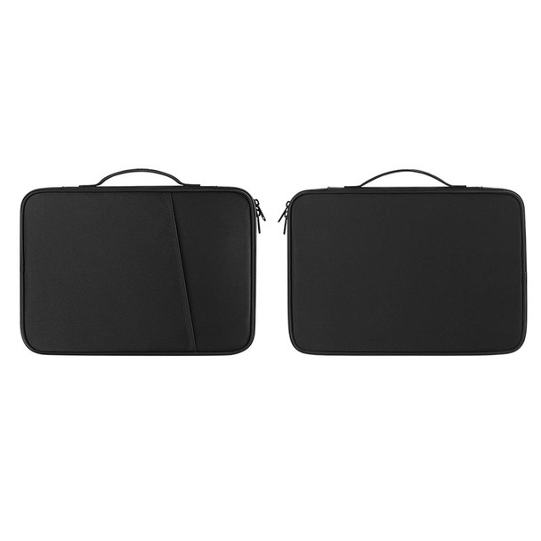 9.7-11 inch Laptop Portable Nylon Twill Texture Bag(Black)