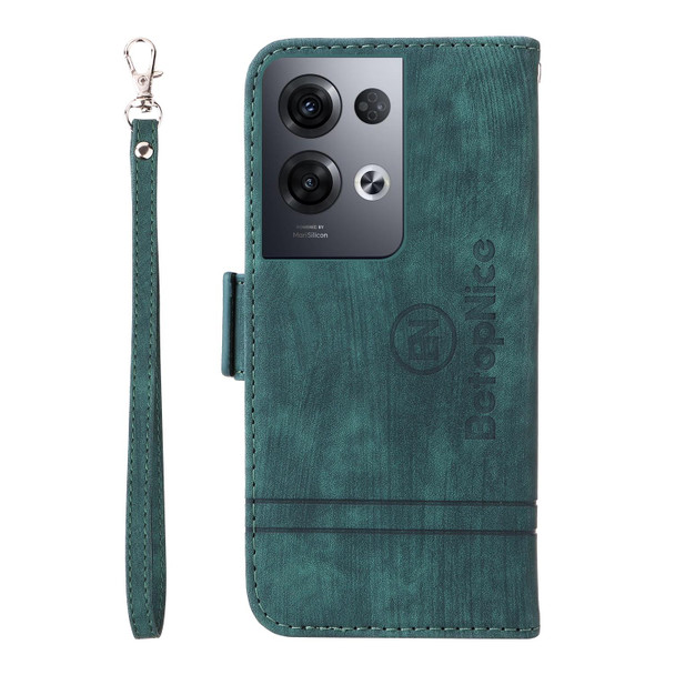 OPPO Reno8 Pro 5G Global / Reno8 Pro+ BETOPNICE Dual-side Buckle Leather Phone Case(Green)