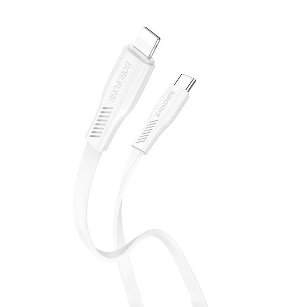 Borofone BX85 1m 20W USB-C / Type-C to 8 Pin Auspicious PD Charging Data Cable(White)