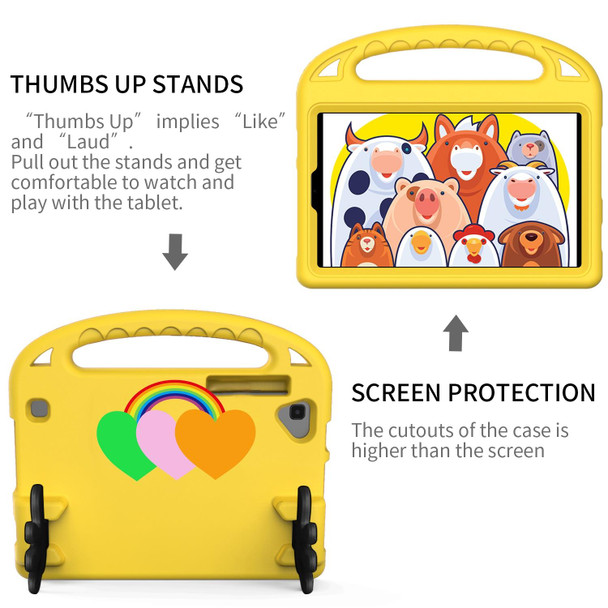 Samsung Galaxy Tab A 8.4 2020 Love Small Palm Holder EVA Tablet Case(Yellow)
