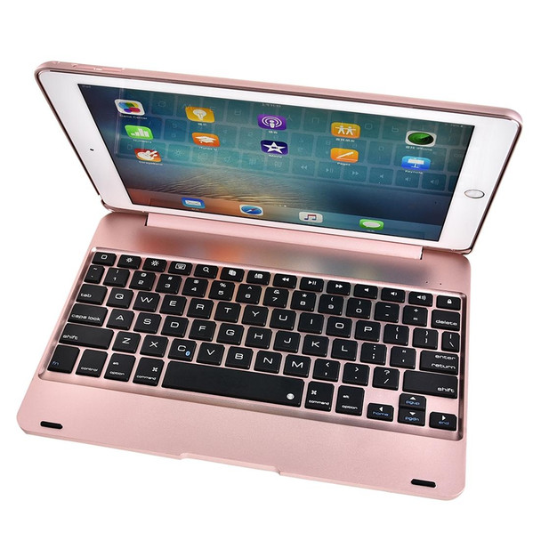 iPad Pro 9.7 inch / iPAD Air 2 Horizontal Flip Tablet Case + Bluetooth Keyboard(Rose Gold)