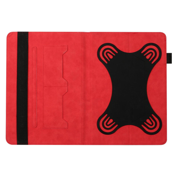 10 inch Life Tree Pattern Flip Universal Leatherette Tablet Case(Red)