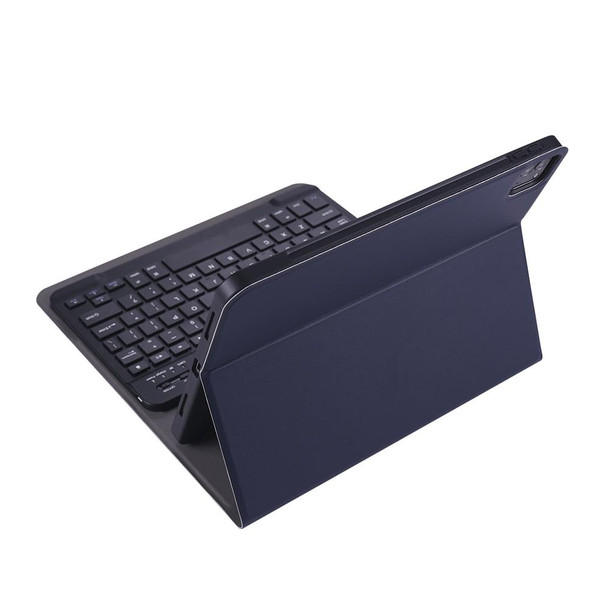 A098B TPU Detachable Ultra-thin Bluetooth Keyboard Tablet Case for iPad Air 4 10.9 inch (2020), with Stand & Pen Slot(Dark Blue)